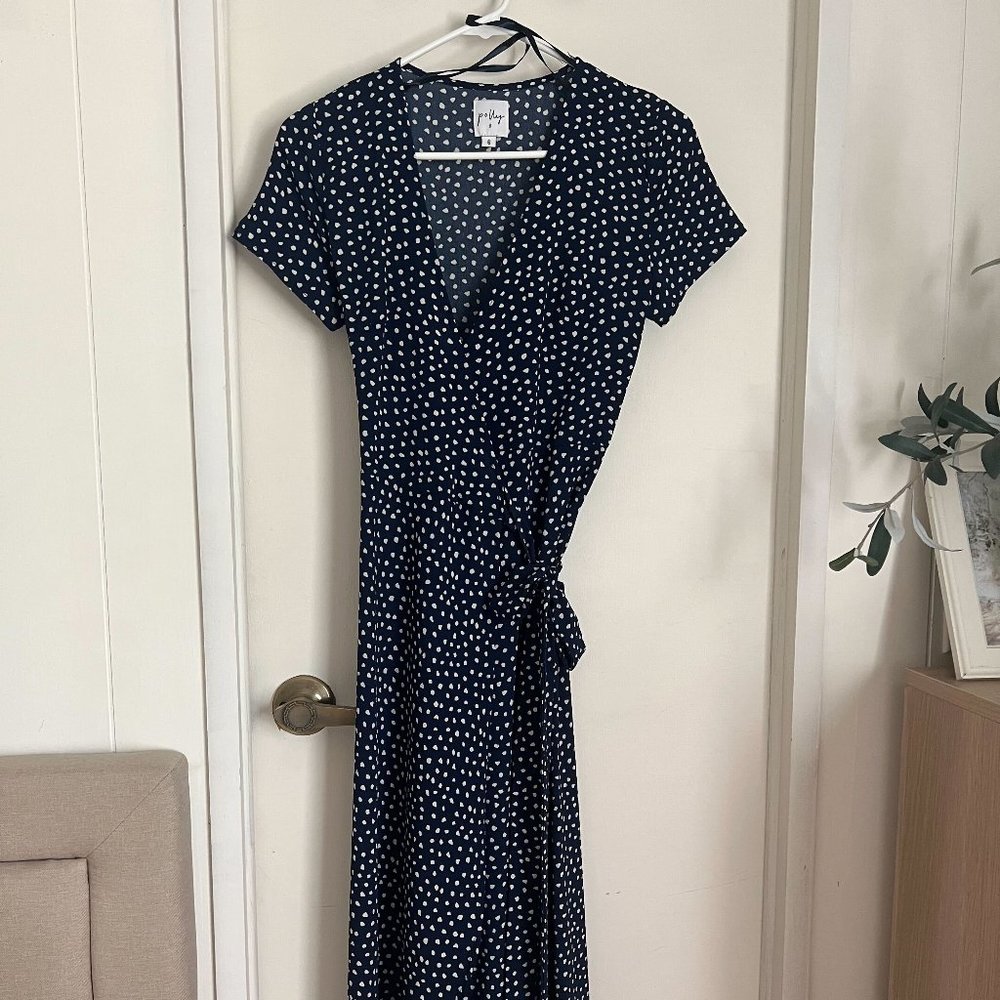 Princess Polly Polka Dot Wrap Dress, Size 6